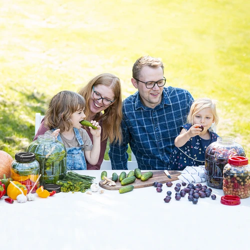 Okrossbar, multifunktionell burk med svart lock, 8L - 6