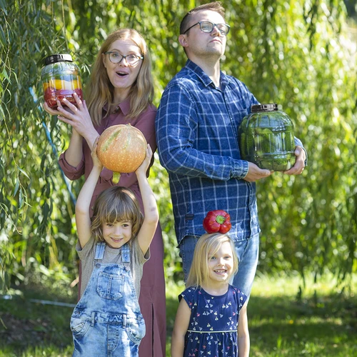 Okrossbar, multifunktionell burk med svart lock, 8L - 7