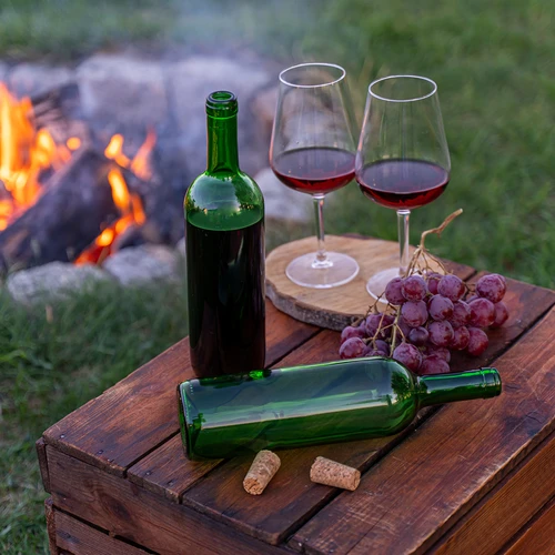 Olivgrön vinflaska 0,75 L - förpackning med 8 st. - 7