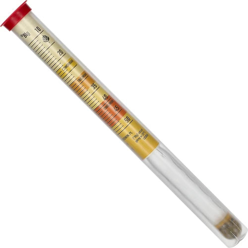 Oslagbar hydrometer för mjöd med mätcylinder, mätområde 10–50°Blg - 3
