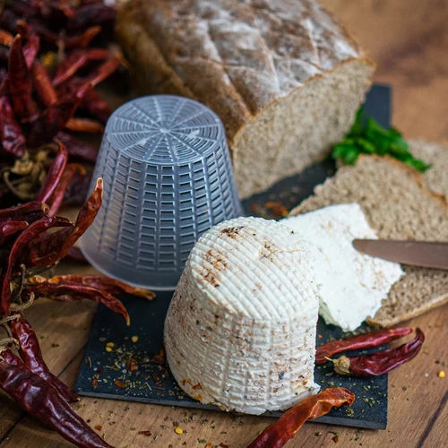 Ostform för ricotta Ø 6,5 x 7,8 cm för 400 g - 4
