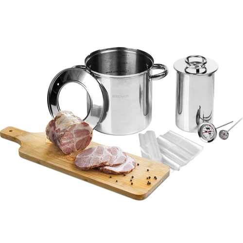 Paket med vattenmantlad skinkkokare 1,5 kg + kastrull - 17