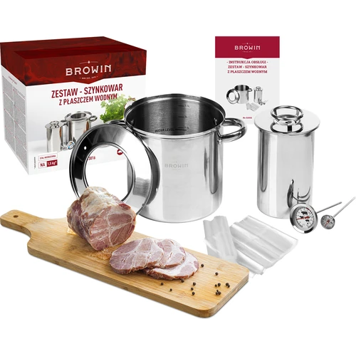 Paket med vattenmantlad skinkkokare 1,5 kg + kastrull - 18