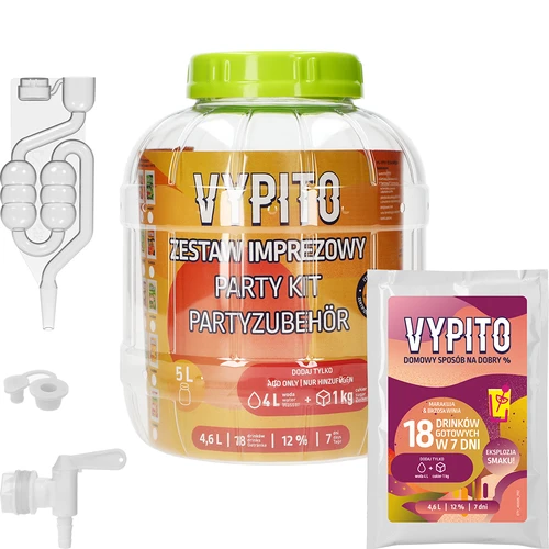 Partyset - Vypito passionsfrukt och persika