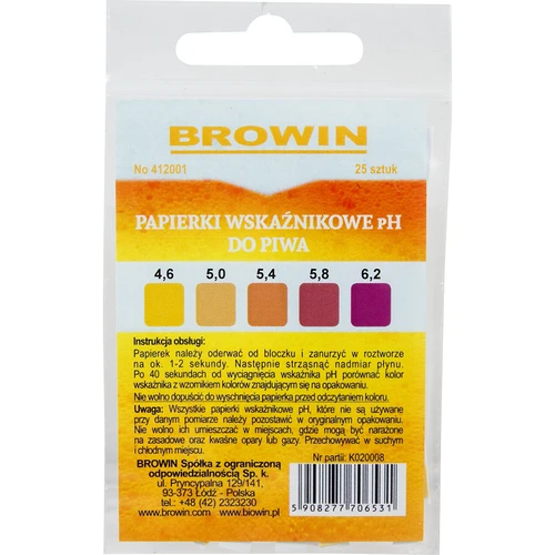 pH-indikatorpapper för öl - lackmus