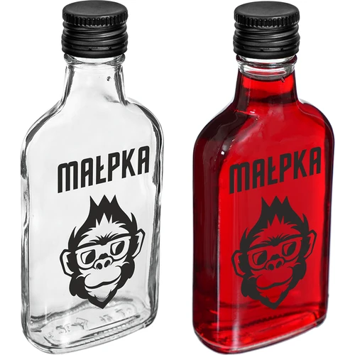 Pluntflaska 200 ml med skruvkork, tryck ”Apa”, 1 st. - 2