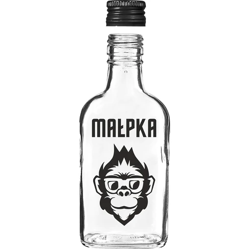 Pluntflaska 200 ml med skruvkork, tryck ”Apa”, 1 st. - 3