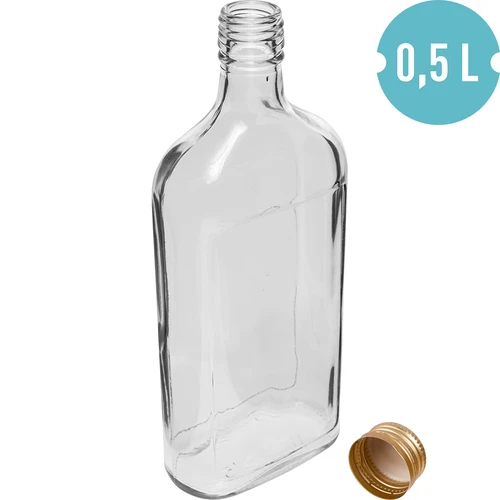 Pluntaflaska 500 ml med skruvkapsyl och tryck ”Frukter”, mönster 2 - 2
