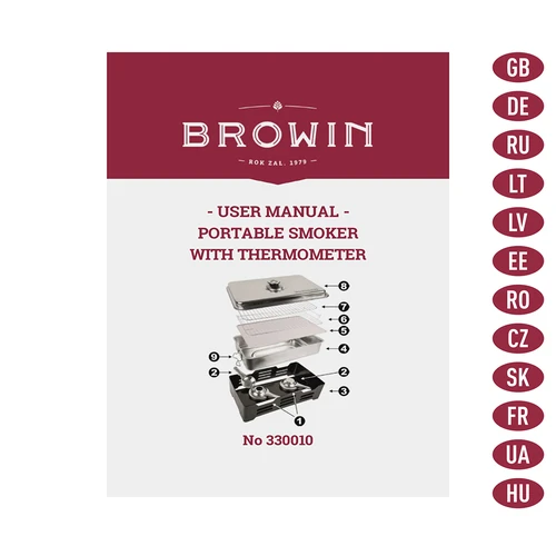 Portabel rök med termometer & fruktträflis - 8