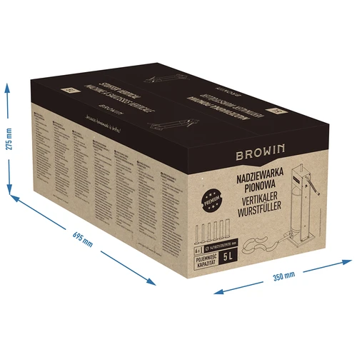 Premium vertikal korvstoppare 5 L - 13