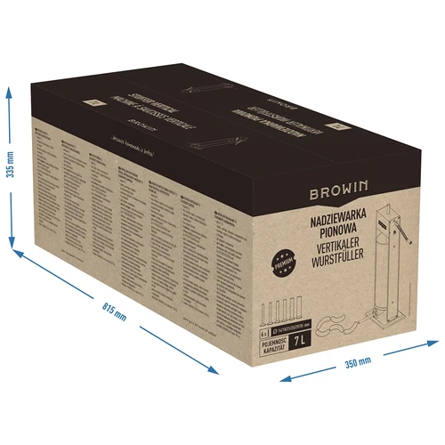 Premium vertikal korvstoppare, 7 L - 13