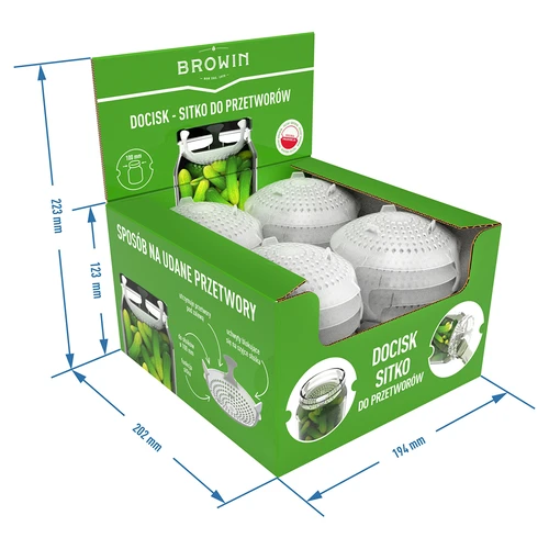 Press - sil för konserver, syrade produkter och vinäger - för burkar fi 100 - 10