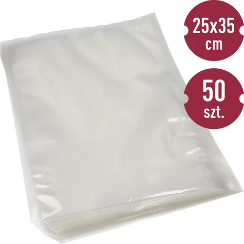 Räfflade påsar till vakuumförpackare 25 x 35 cm, 50 st