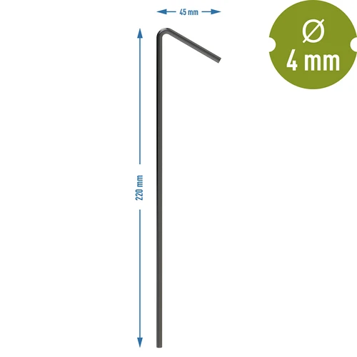 Raka tältpinnar - 10 st. - 6