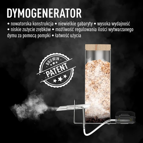 Ramfritt rökskåp dragON PLYWOOD NATURE med Wi-Fi-styrenhet, 200 L - 12