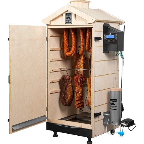 Ramfritt rökskåp dragON PLYWOOD NATURE med Wi-Fi-styrenhet, 200 L - 4
