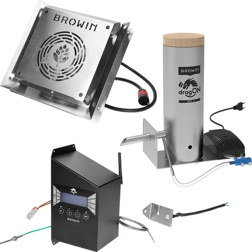 Ramlöst rökskåp dragON PLYWOOD NATURE med Wi‑Fi-styrenhet, 200 L - 7