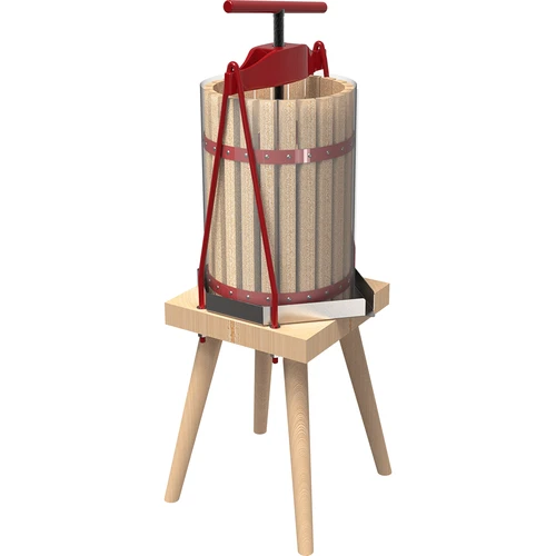 Rampress för frukt – med träkorg, för 10L - 3