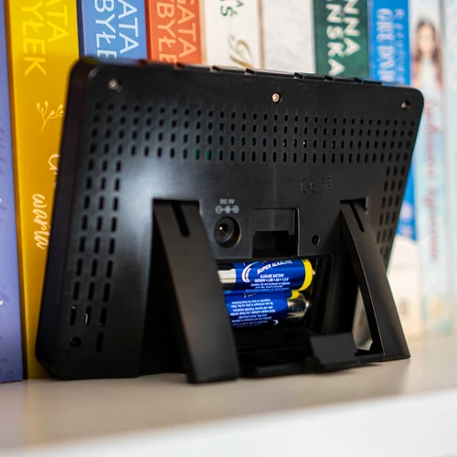 RCC väderstation, DCF – elektronisk, belyst, trådlös, sensor, svart - 16