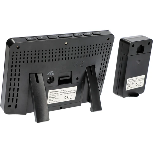 RCC väderstation, DCF – elektronisk, belyst, trådlös, sensor, svart - 7