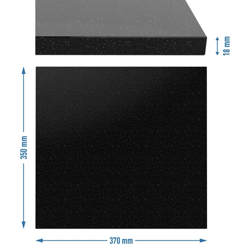Rektangulär granitpizzasten 37 x 35 cm - 8