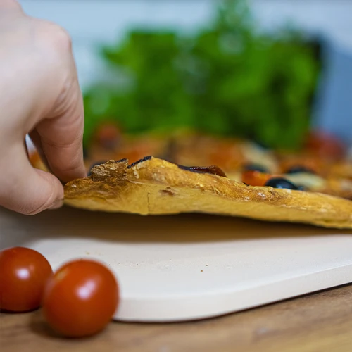 Rektangulär pizzasten, tillverkad av kordierit, - 38 x 30,5 cm - 14