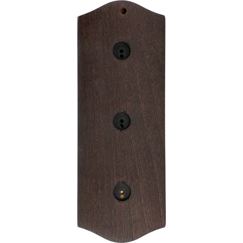 Retro väderstation - valnötsfärg med gyllene urtavlor - 4