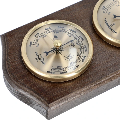 Retro väderstation - vengefärg med gyllene urtavlor - 3