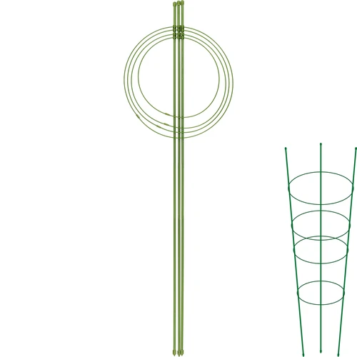 Ringstöd för växter 4 ringar 1m