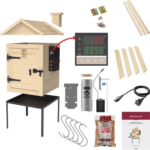 Rök 115 L dragON Wood 60E trä, med elektrisk värmemodul och styrenhet