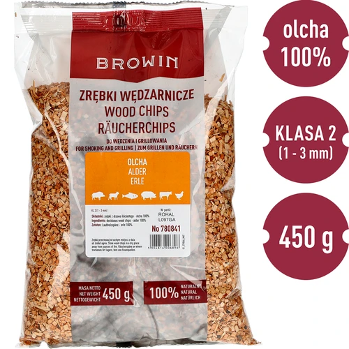 Rökflis för rökning/grillning, al, 450 g, klass 2 - 3