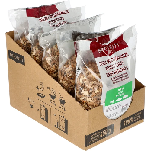 Rökflis för rökning/grillning, äppelträ, 450 g, klass 10 - 2