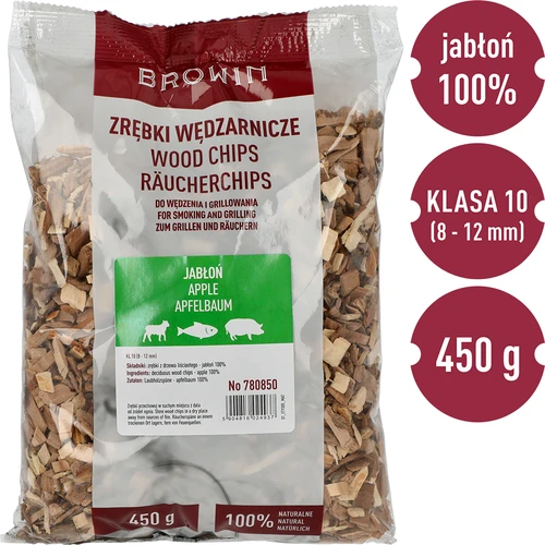 Rökflis för rökning/grillning, äppelträ, 450 g, klass 10 - 3