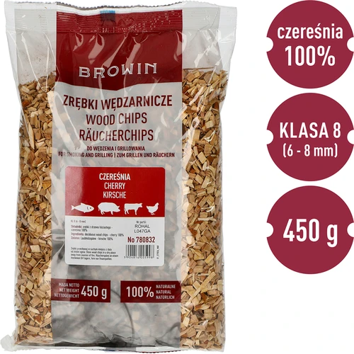 Rökflis för rökning/grillning, körsbär, 450 g, klass 8 - 3