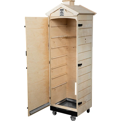 Rökkammare av certifierad plywood, ramlös, 320 L, med hjul - 2