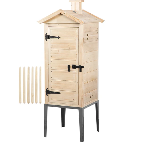 Rökkammare av gran, 200L, med rostfritt underrede