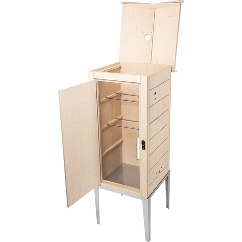 Rökkammare i certifierad plywood, 200 L, med stativ i rostfritt stål - 2