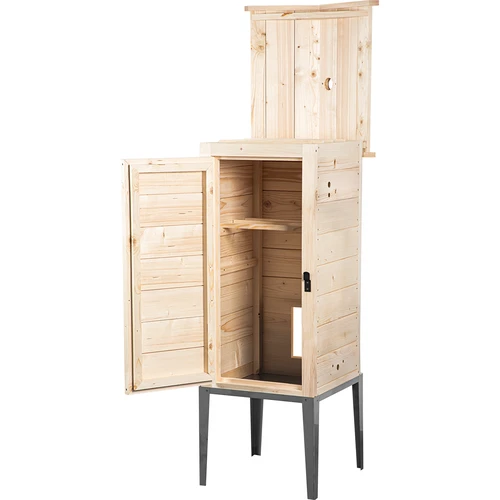 Rökkammare i granträ, 200 L, med rostfritt underrede - 2