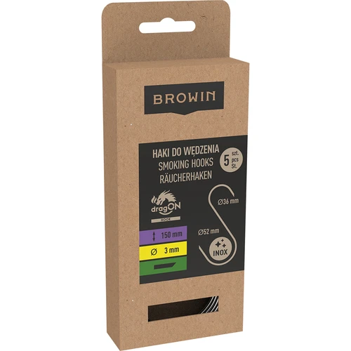 Rökkrokar – S, 45°‑kapade, 3 mm x 150 mm, 5 st. - 3