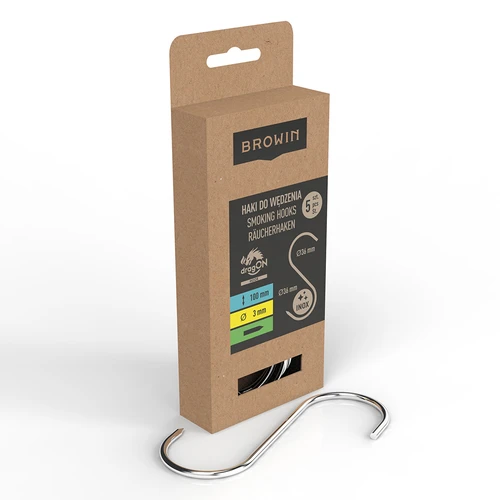 Rökkrokar – S-formade, vässade, 3 mm x 100 mm, 5 st. - 2