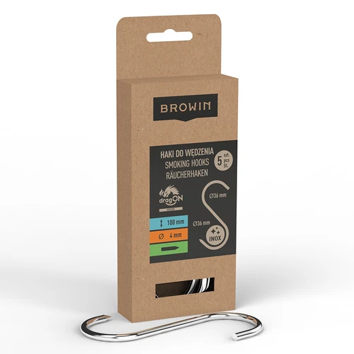 Rökkrokar – S-formade, vässade, 4 mm x 100 mm, 5-pack - 2