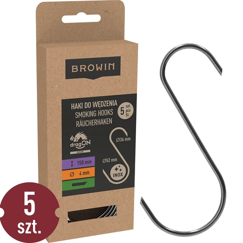 Rökkrokar – S, snedskurna 45° 4 mm x 150 mm, 5 st.