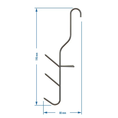 Rökningskrokar för fisk - tredubbla, 5 st. - 3
