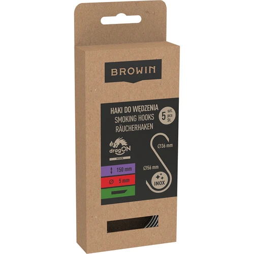 Rökningskrokar - S, skurna 45° 5mm x 150mm 5 st. - 3