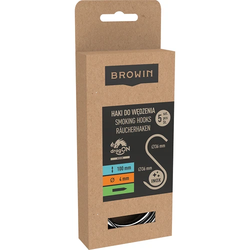 Rökningskrokar - S, spetsade, 4mm x 100mm 5 st. - 5