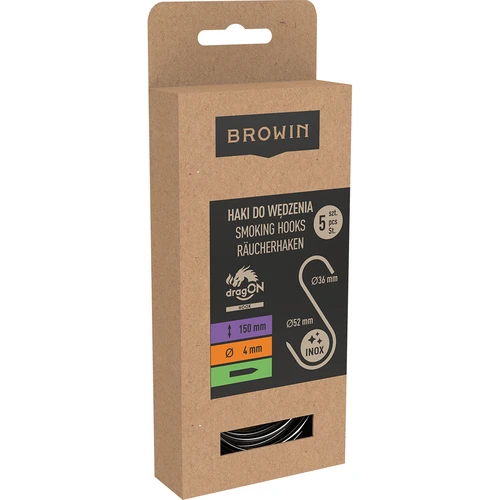 Rökningskrokar - S, spetsade, 4mm x 150mm 5 st. - 3