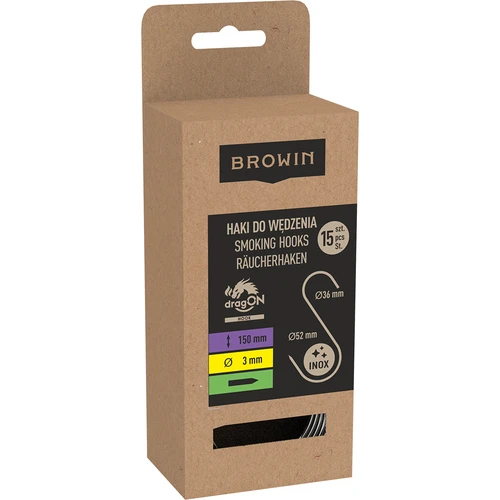 Rökningskrokar - S, vässade 3mm x 150mm 15 st. - 3