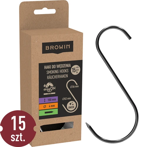 Rökningskrokar - S, vässade 4mm x 150mm 15 st.