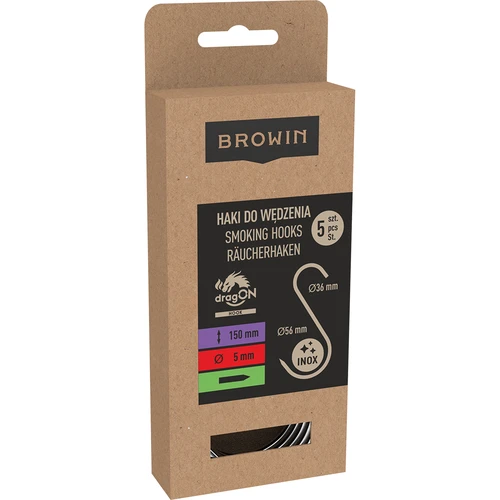 Rökningskrokar - S, vässade 5mm x 150mm 5 st. - 3