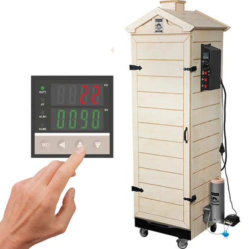 Rökskåp dragON PLYWOOD NATURE – ramlöst, modulärt, med digital styrenhet, 320 L